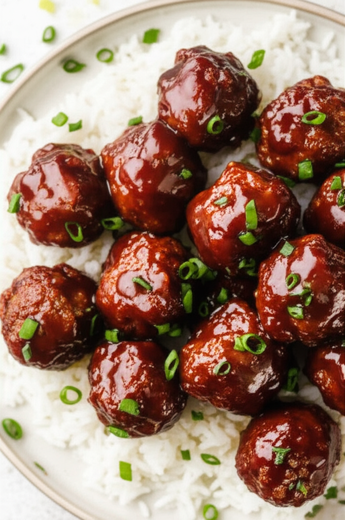 Asian Meatballs With Plum Sauce image