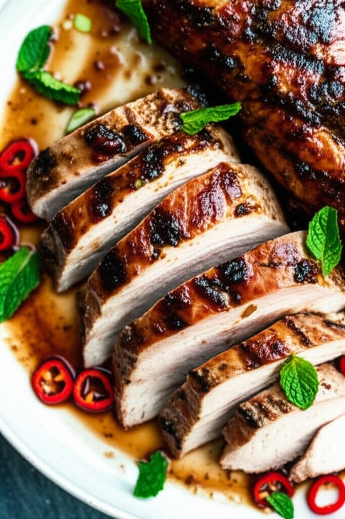 Asian Mint Pork Tenderloin image