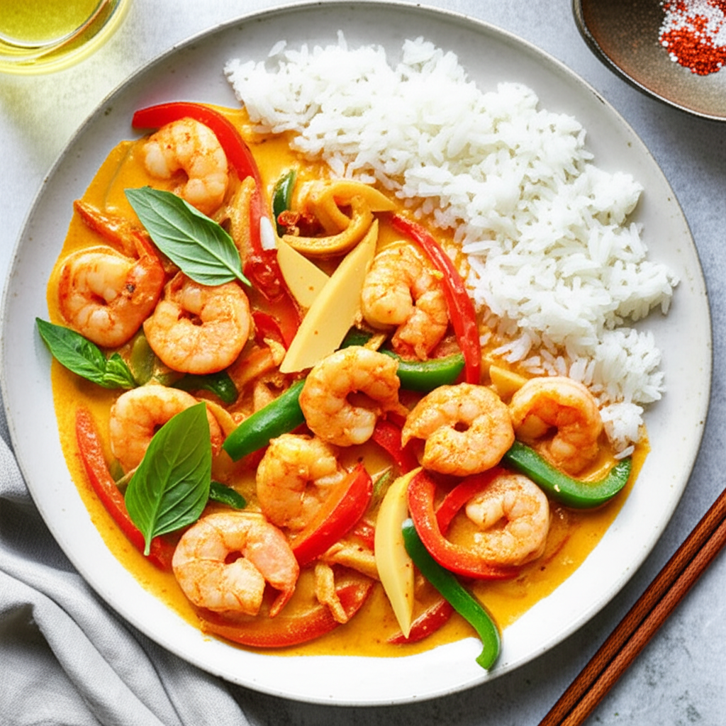 Asian Mint S Thai Red Curry With Shrimp image
