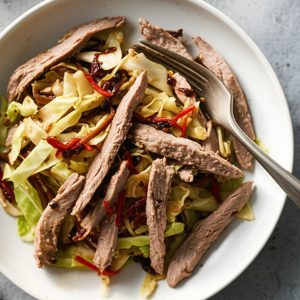 Asian Pork And Cabbage Low Carb image