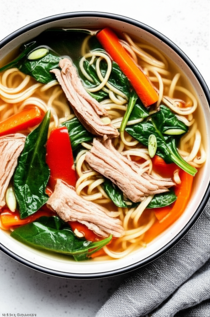 Asian Pork And Noodle Soup image