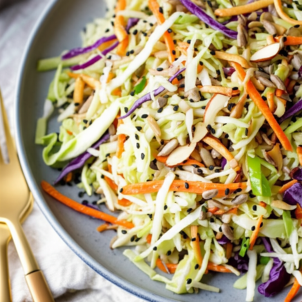 Asian Salad Cole Slaw Chinese Cole Slaw Light image