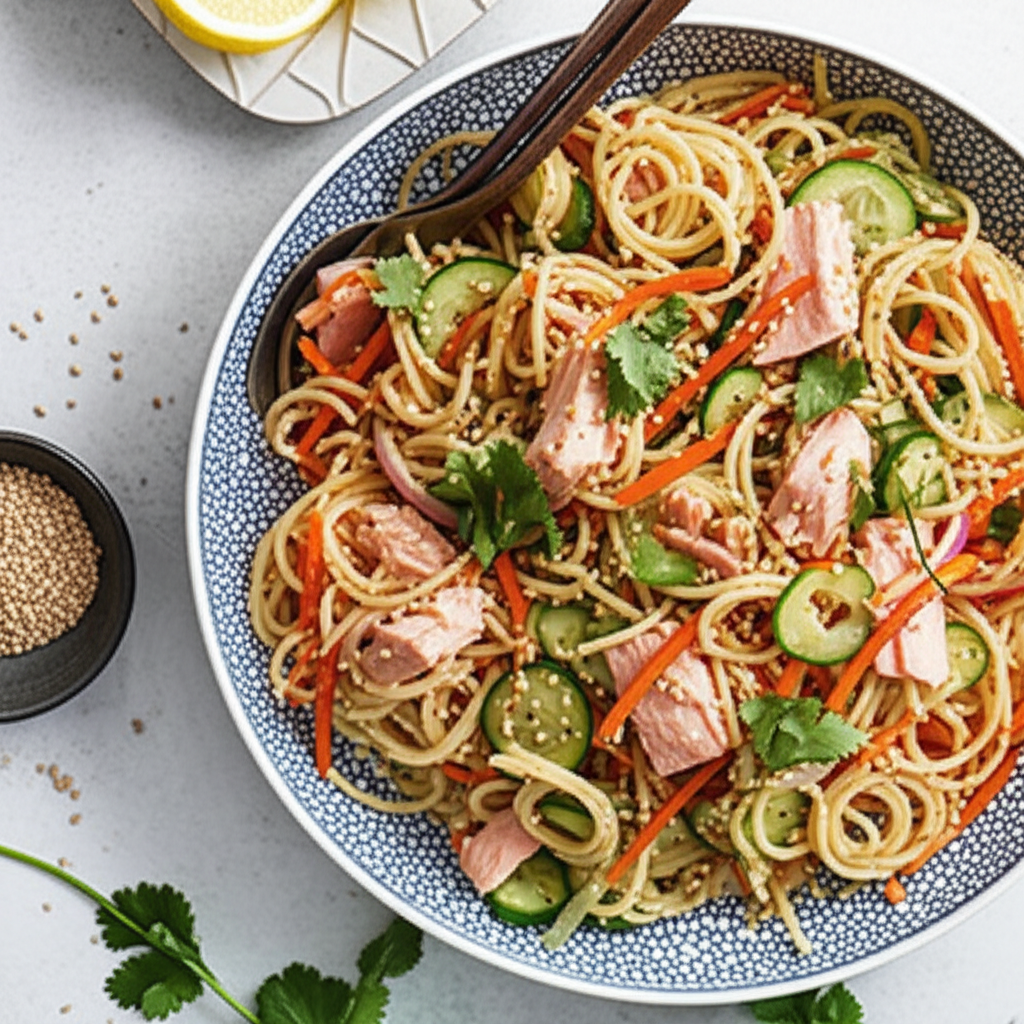 Asian Salmon Noodle Salad image