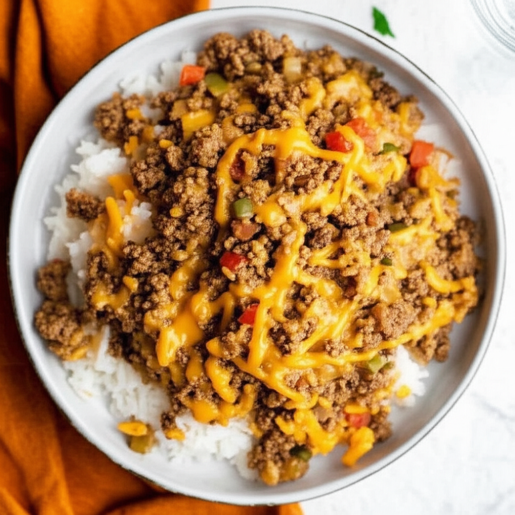 15 Minute Cheeseburger Rice image