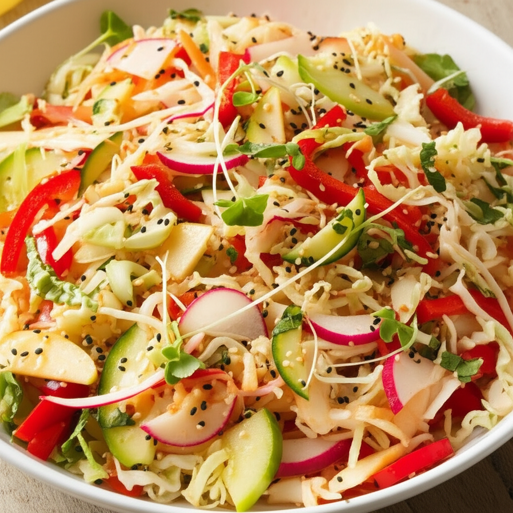 Asian Sesame Apple Napa Cole Slaw image