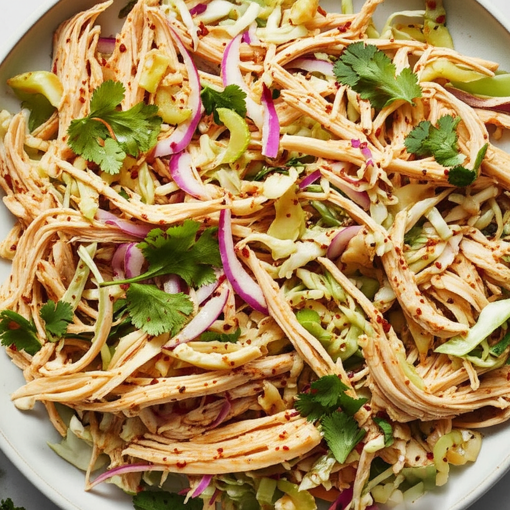 Asian Shredded Chicken Coleslaw image