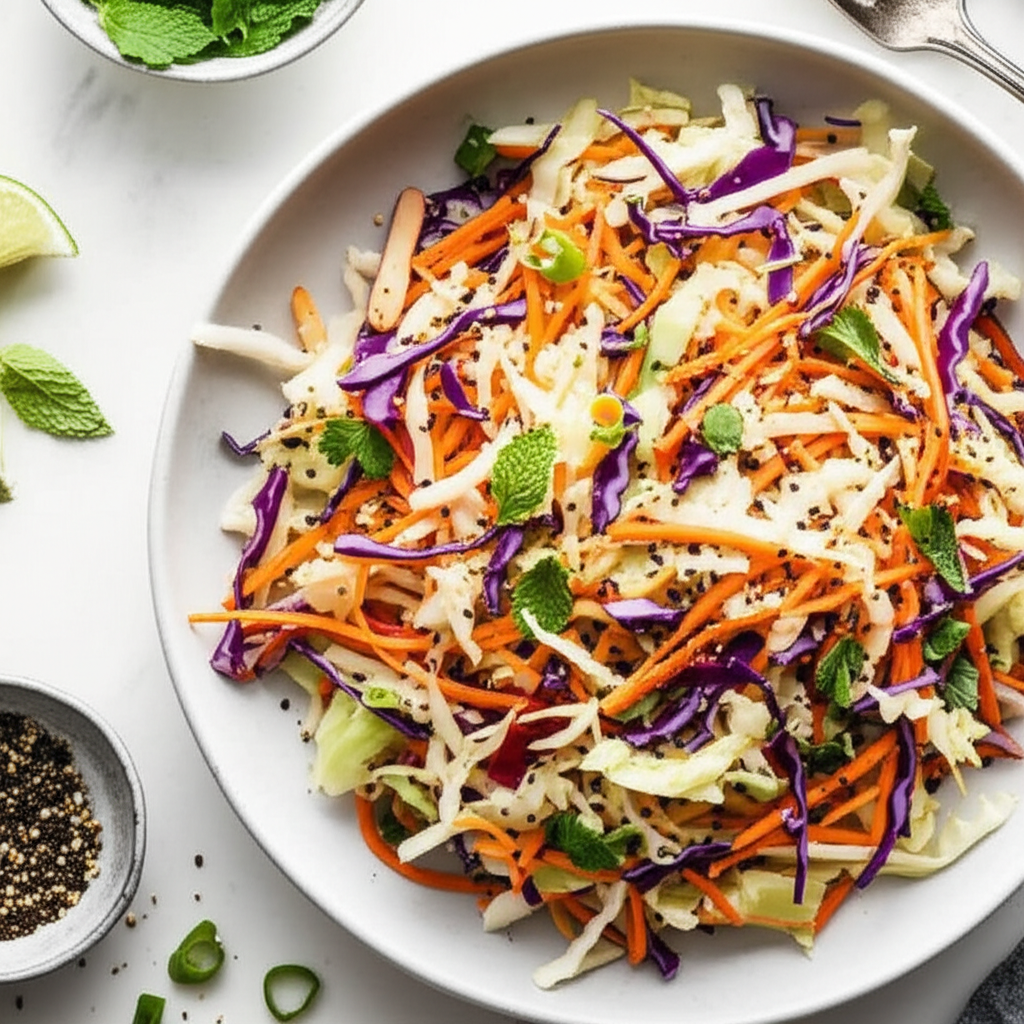Asian Slaw With Spicy Thai Vinaigrette image