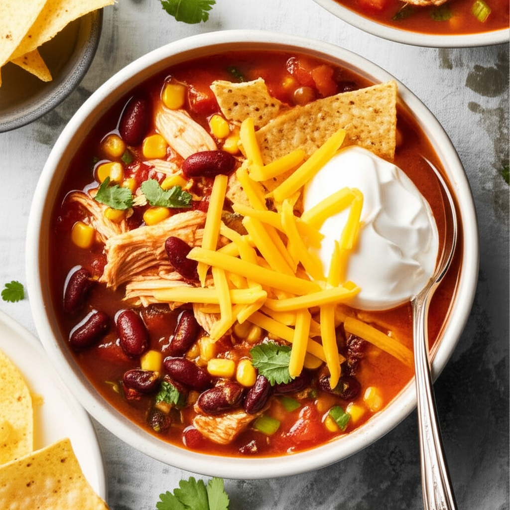 15 Minute Chicken Tortilla Soup image