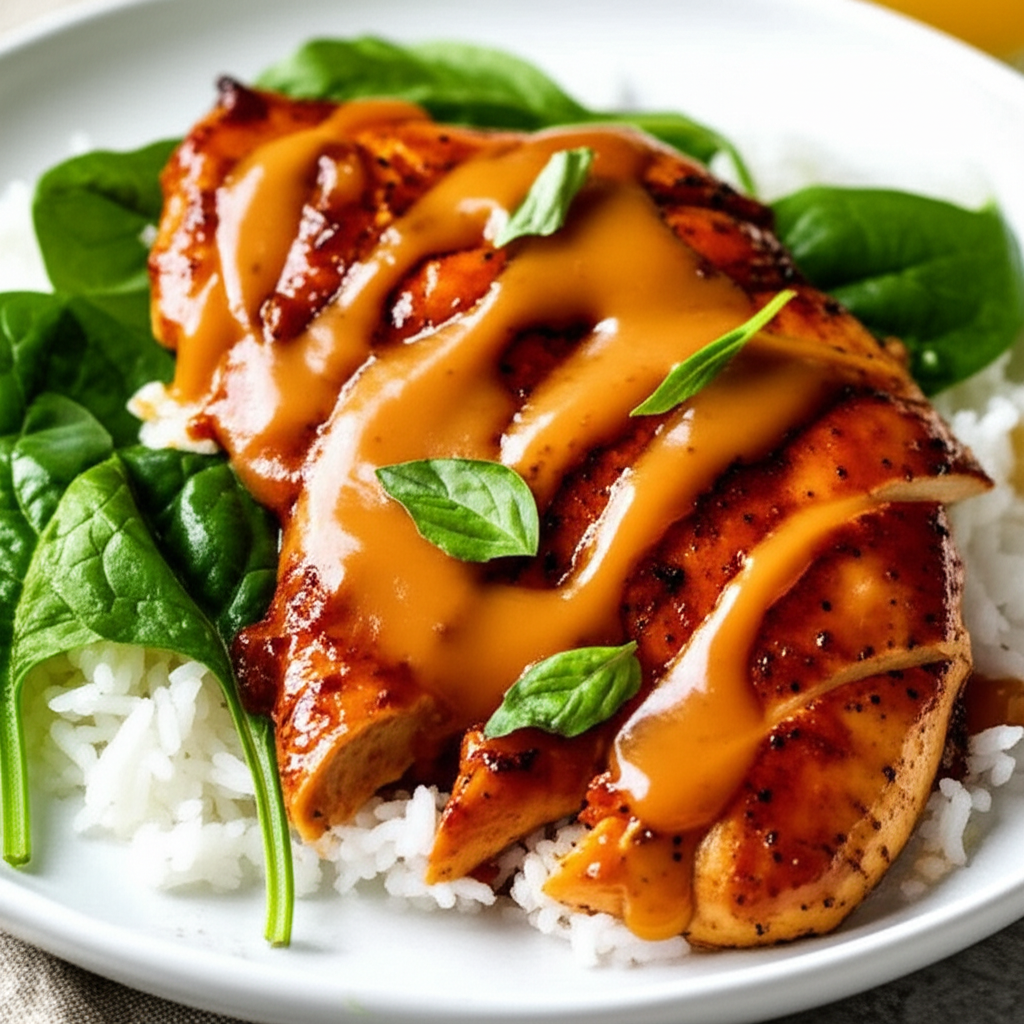Asian Spiced Chicken With Vanilla Apricot Sauce image