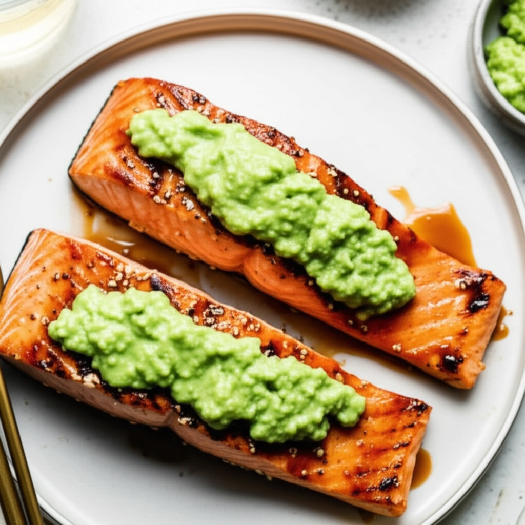 Asian Spiced Salmon With Wasabi Mayonnaise image