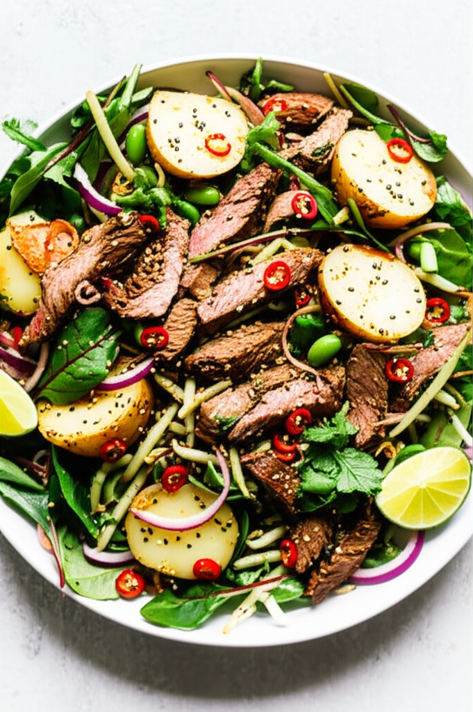 Asian Style Beef And Potato Salad image