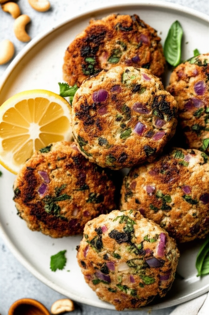 Asian Style Chicken Cashew Cakes image