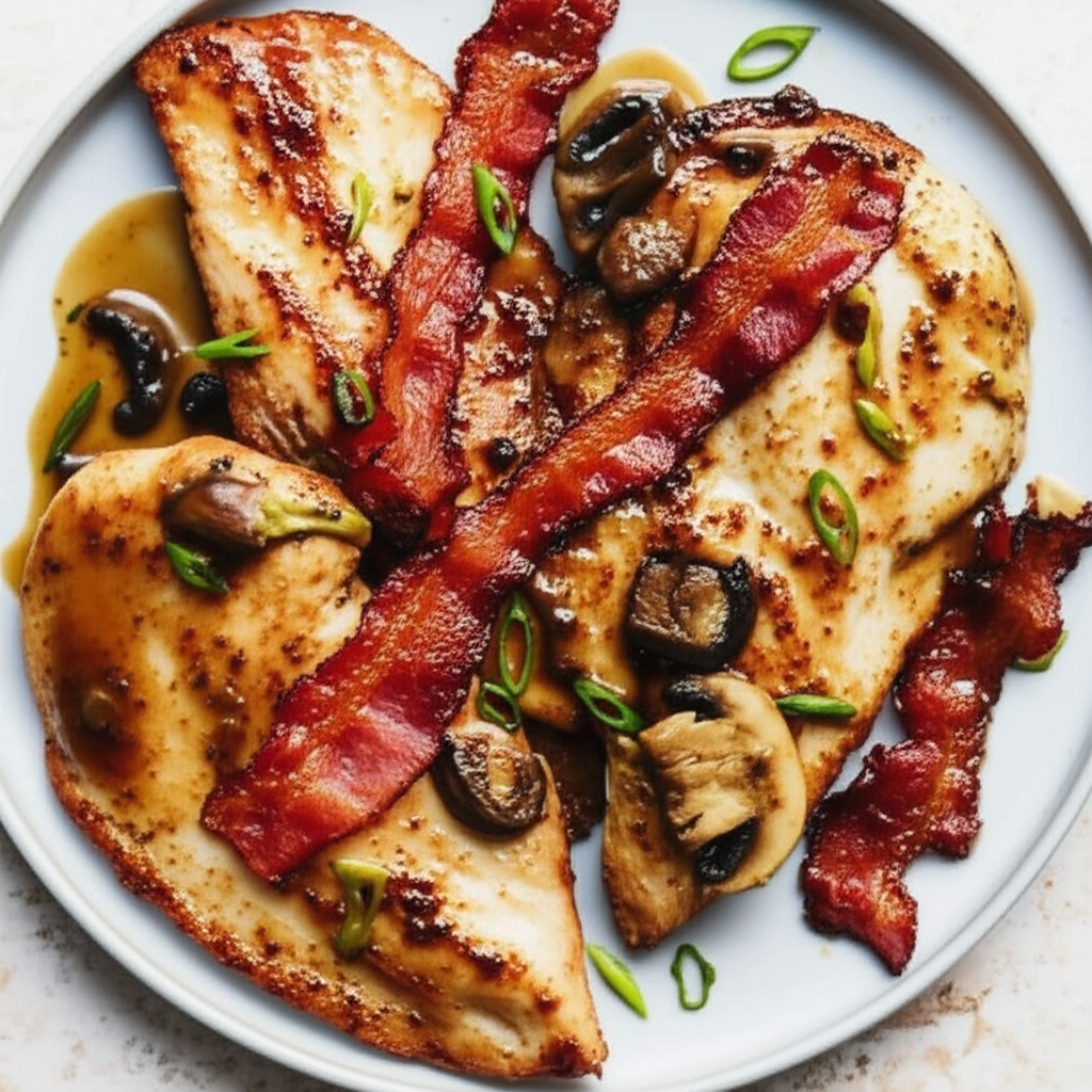 Asian Style Chicken Breasts And Bacon image