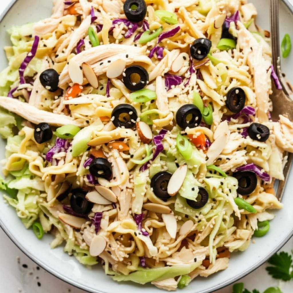 Asian Style Chicken Ramen Dinner Cole Slaw image