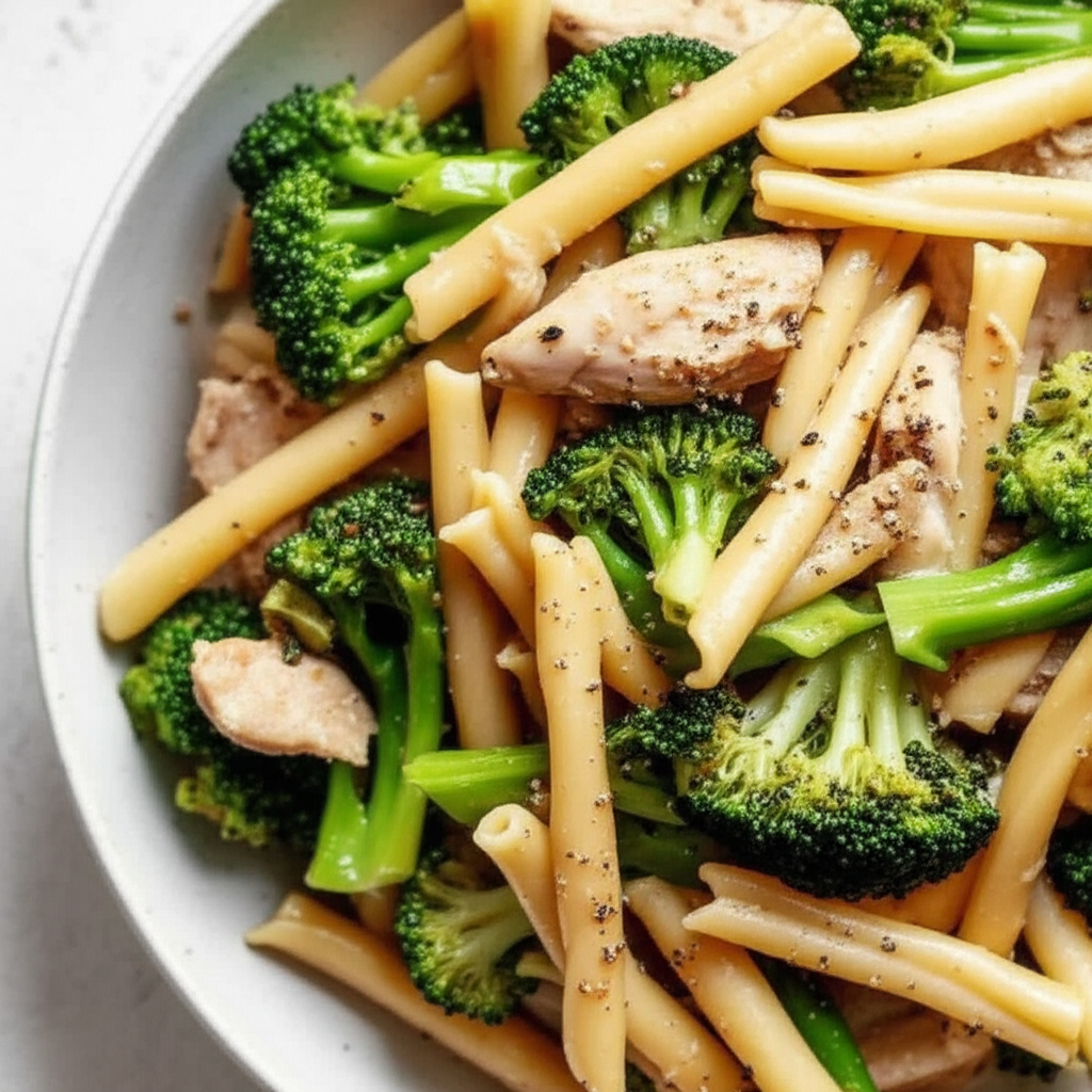 Asian Style Chicken Broccoli And Ziti image
