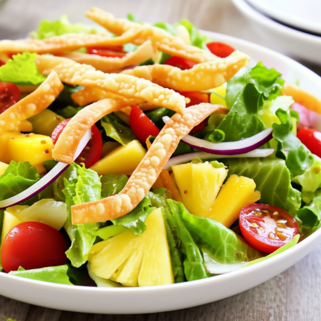 Asian Tossed Salad With Wonton Strips image