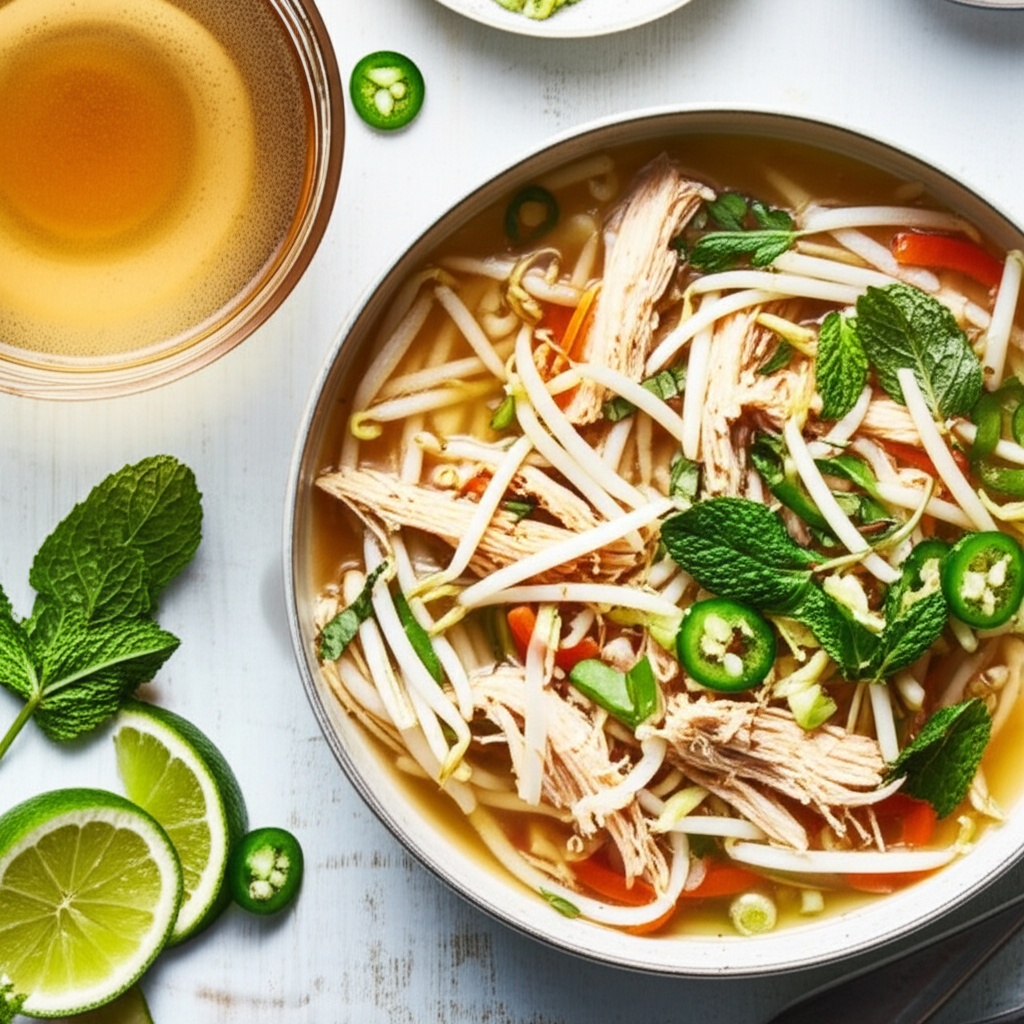 Asian Turkey Noodle Soup image