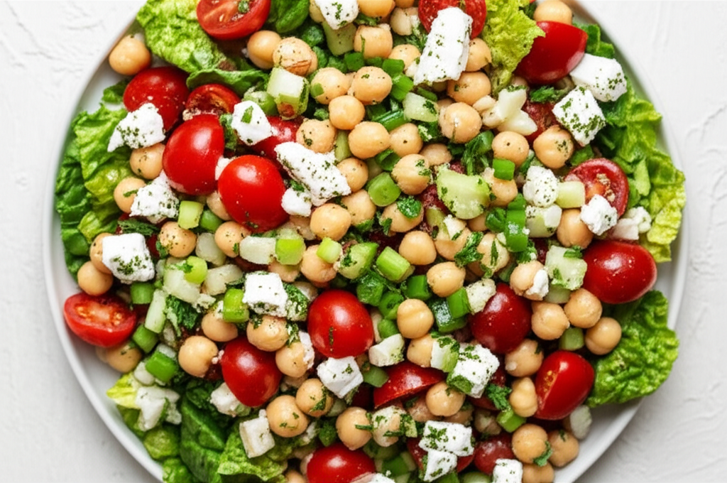 15 Minute Greek Garbanzo Bean Salad image
