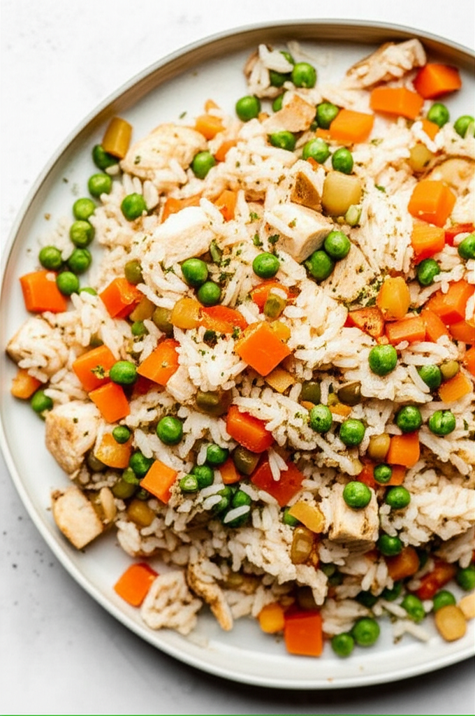 15 Minute Italian Chicken Rice With Vegetables image