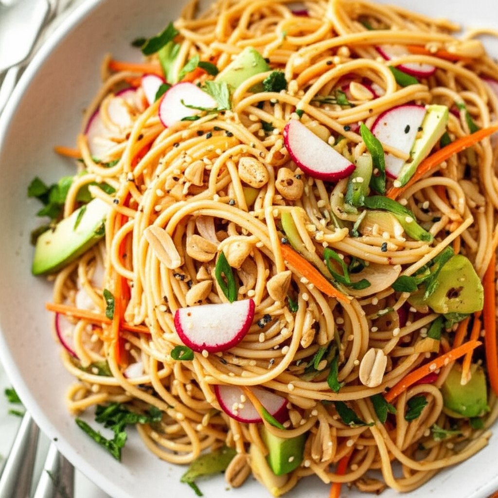 Asian Peanut And Pasta Salad image