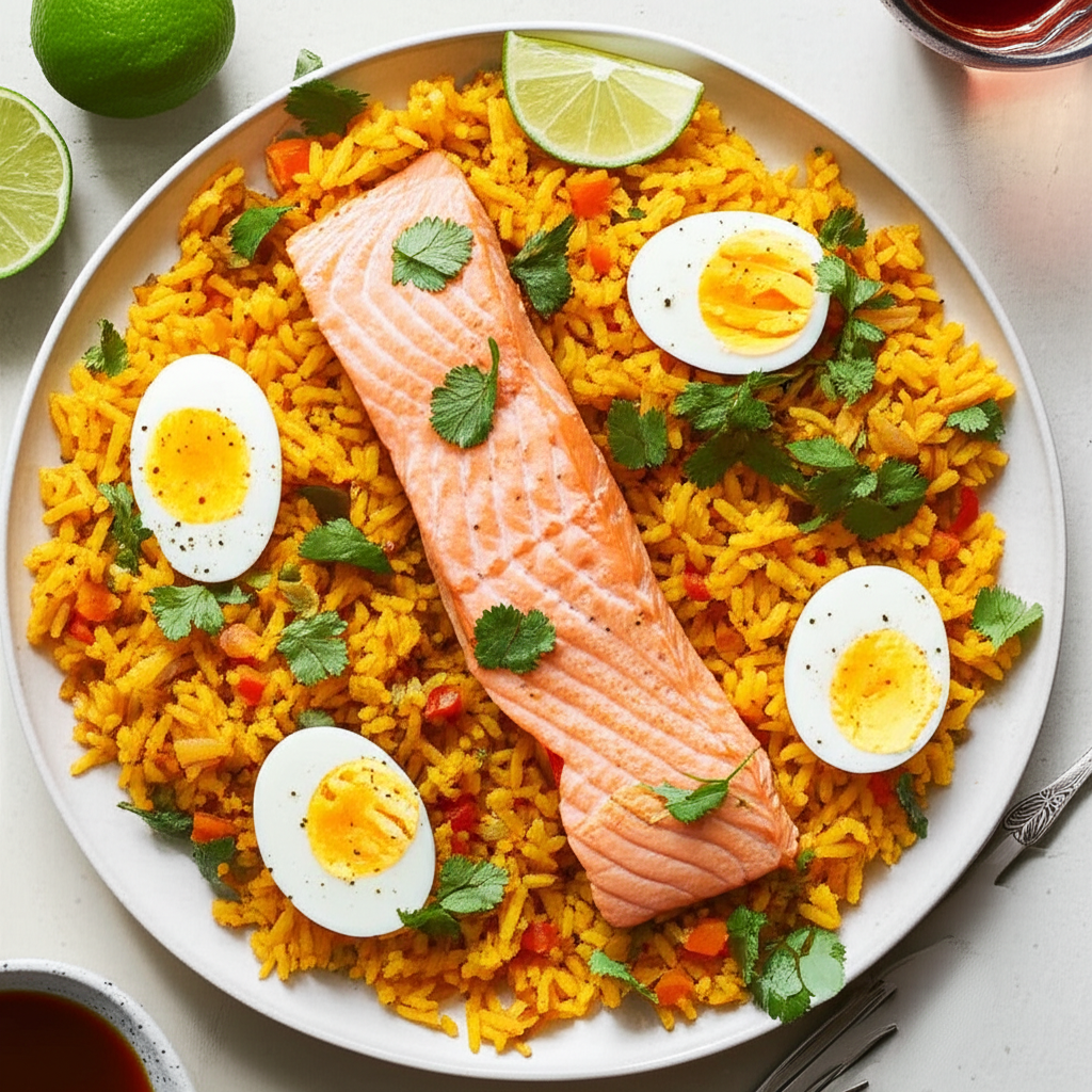 Asian Spiced Salmon Kedgeree Nigella Lawson image