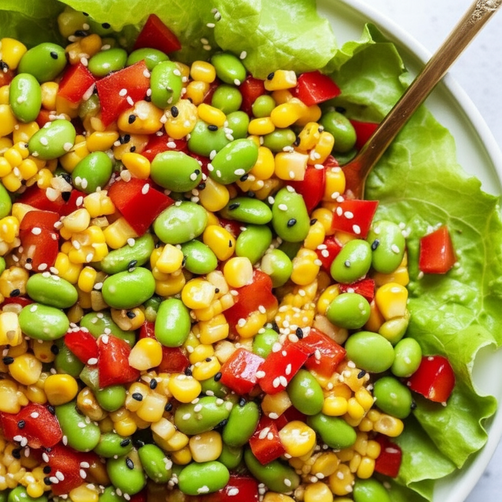 Asian Style Edamame And Corn image