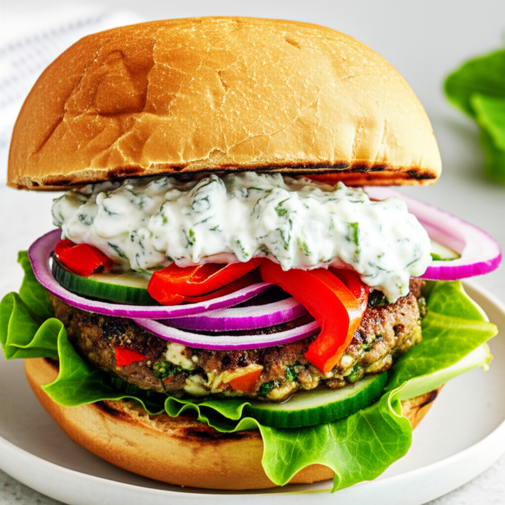Greek Feta Burger image