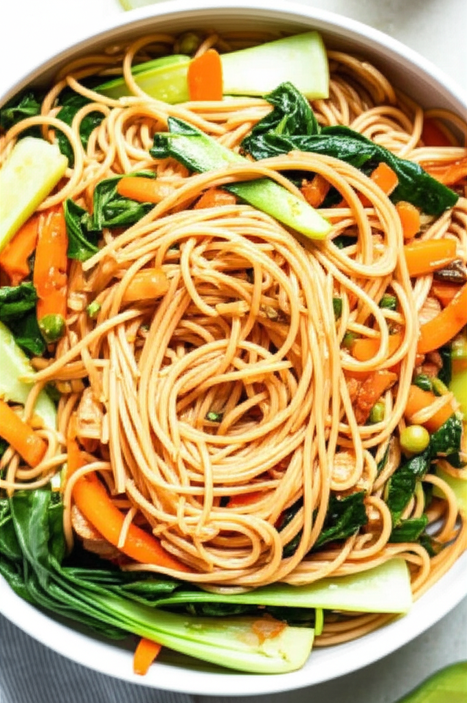 Asian Syle Spaghetti With Sweet Chili Lime Sauce image