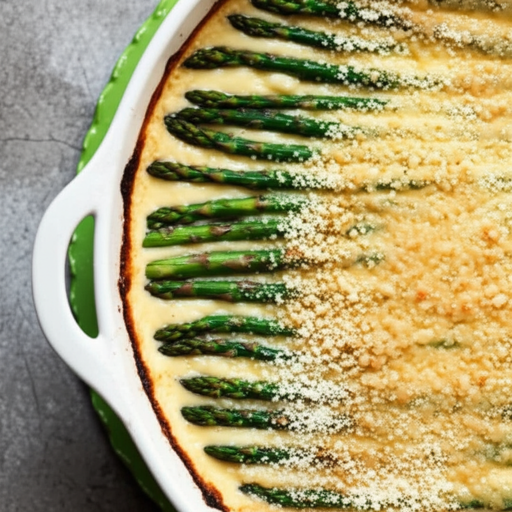 Asparagi Alla Parmigiana Italian Asparagus Gratin image