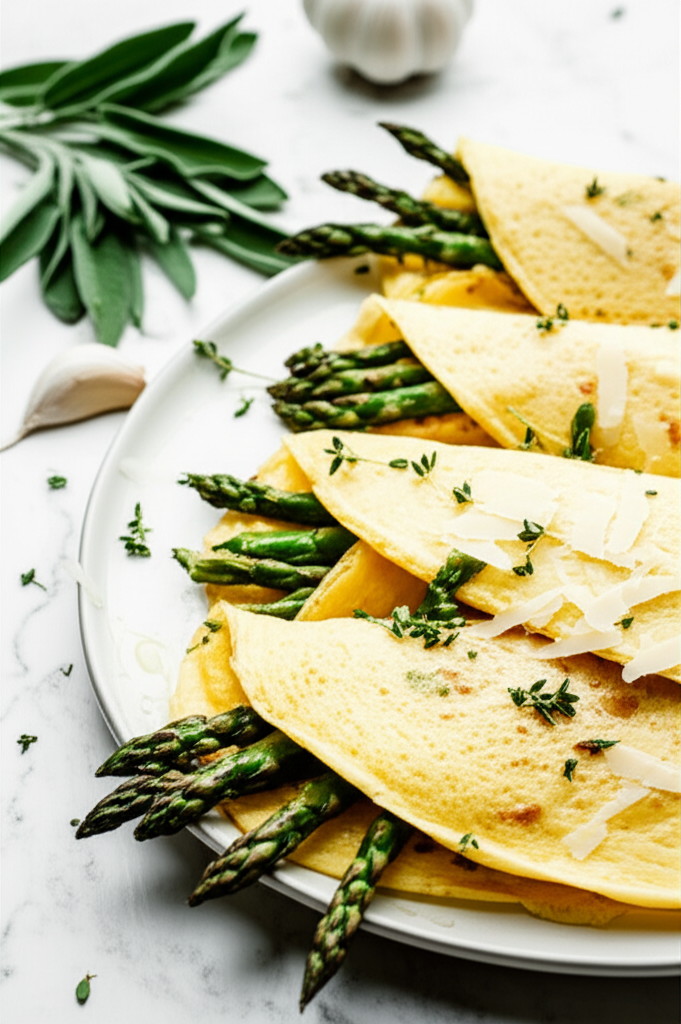 Asparagus Omelette Wraps image