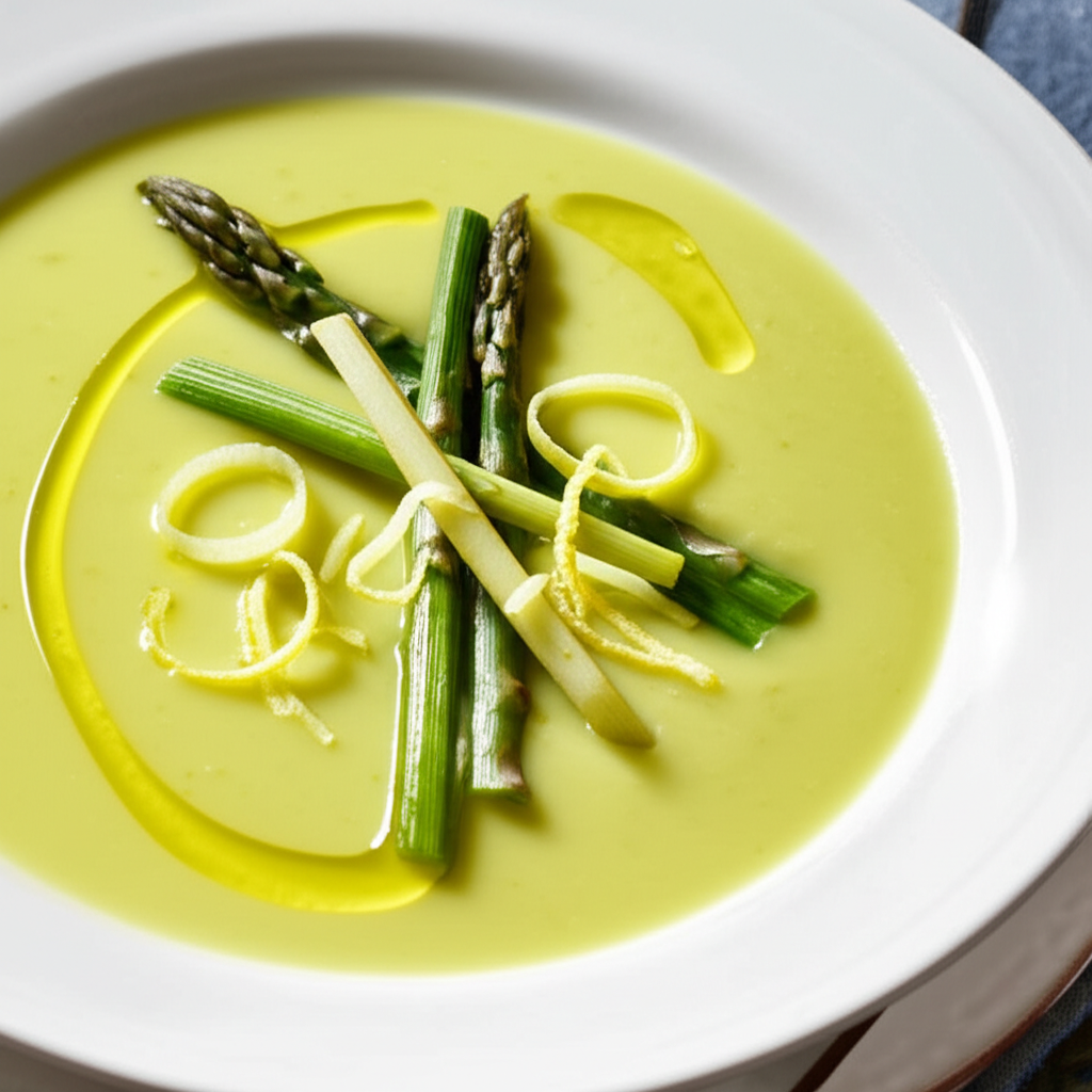 Asparagus Leek Soup image