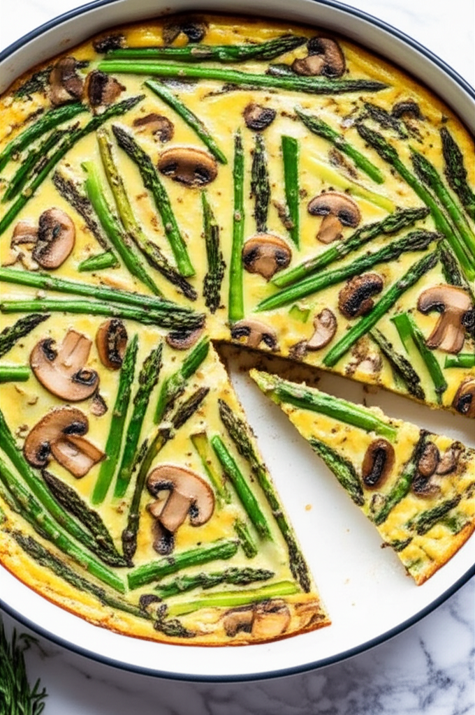 Asparagus Mushroom Frittata image