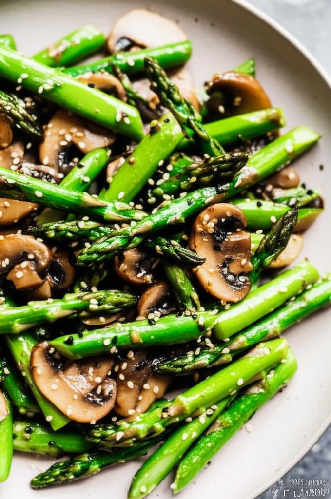 Asparagus Mushroom Stir Fry image