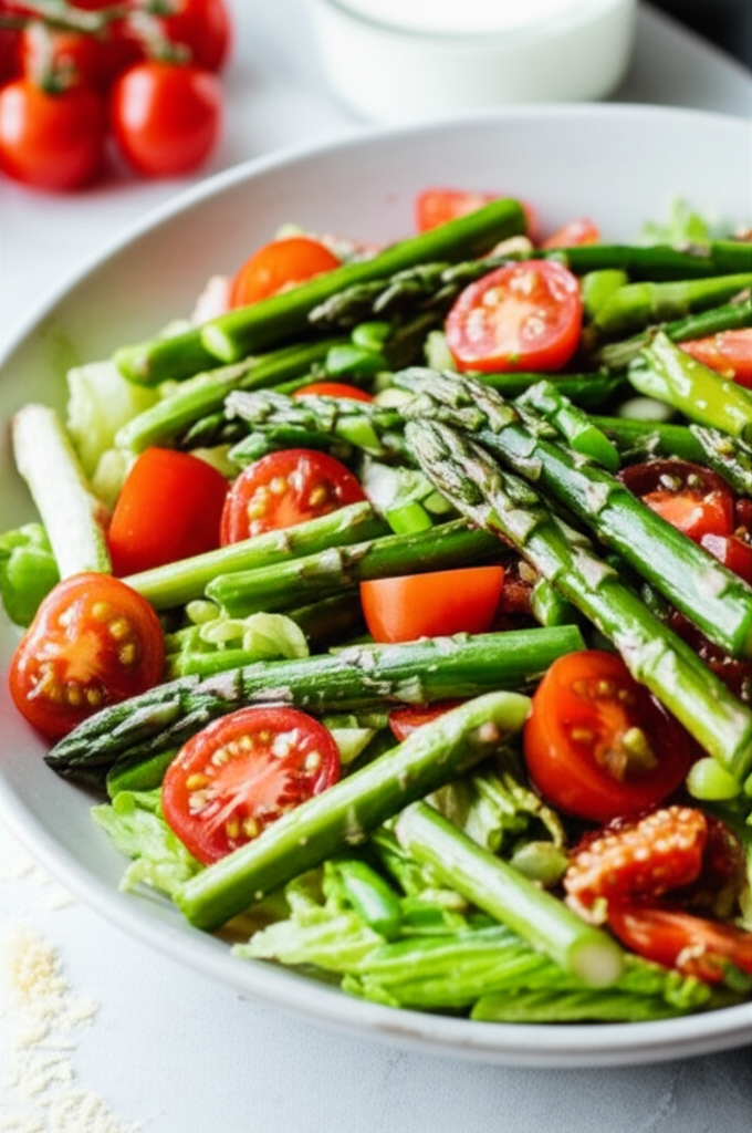 Asparagus Tomato Salad W Yoghurt Dressing 6 image