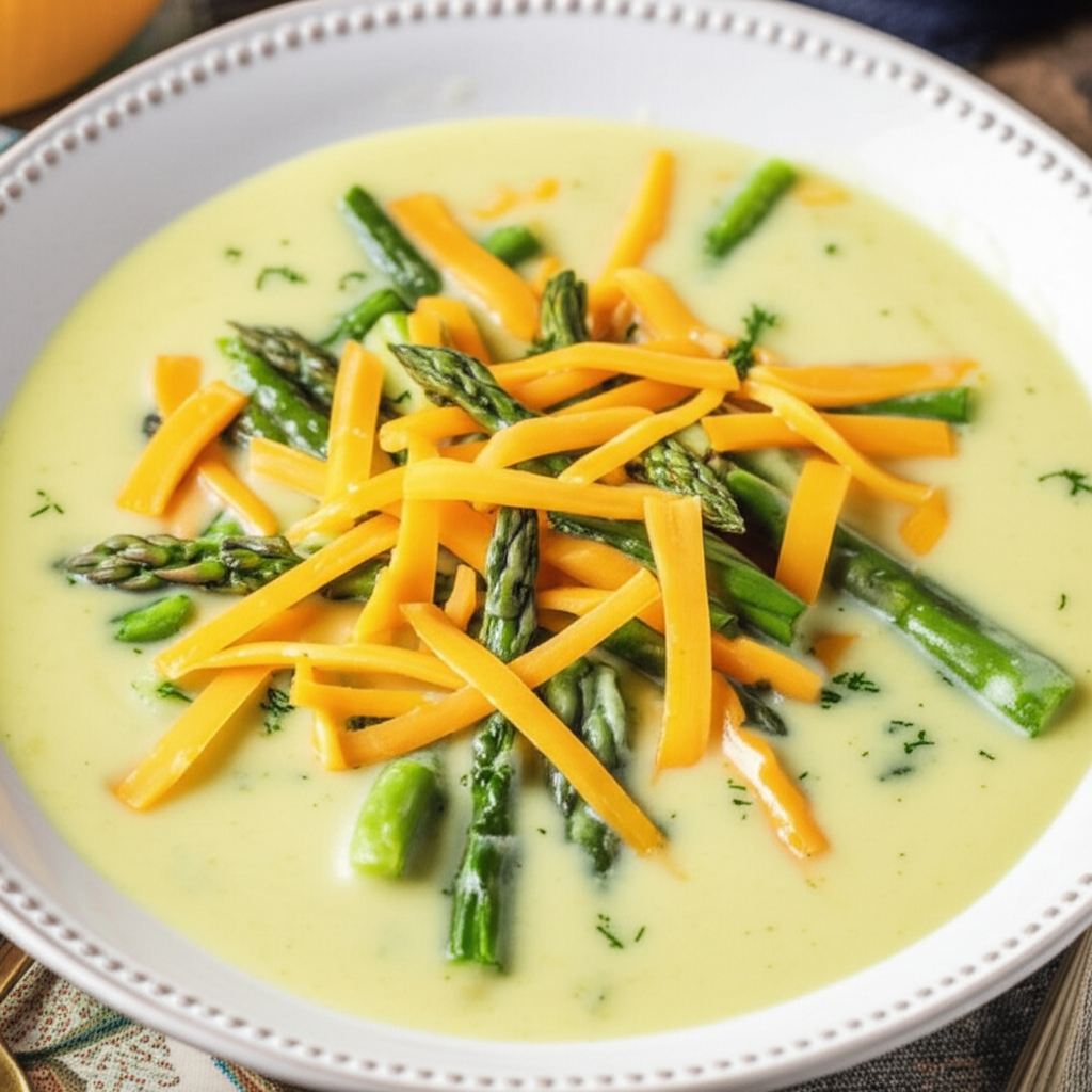 Asparagus And Cheese Potato Soup image
