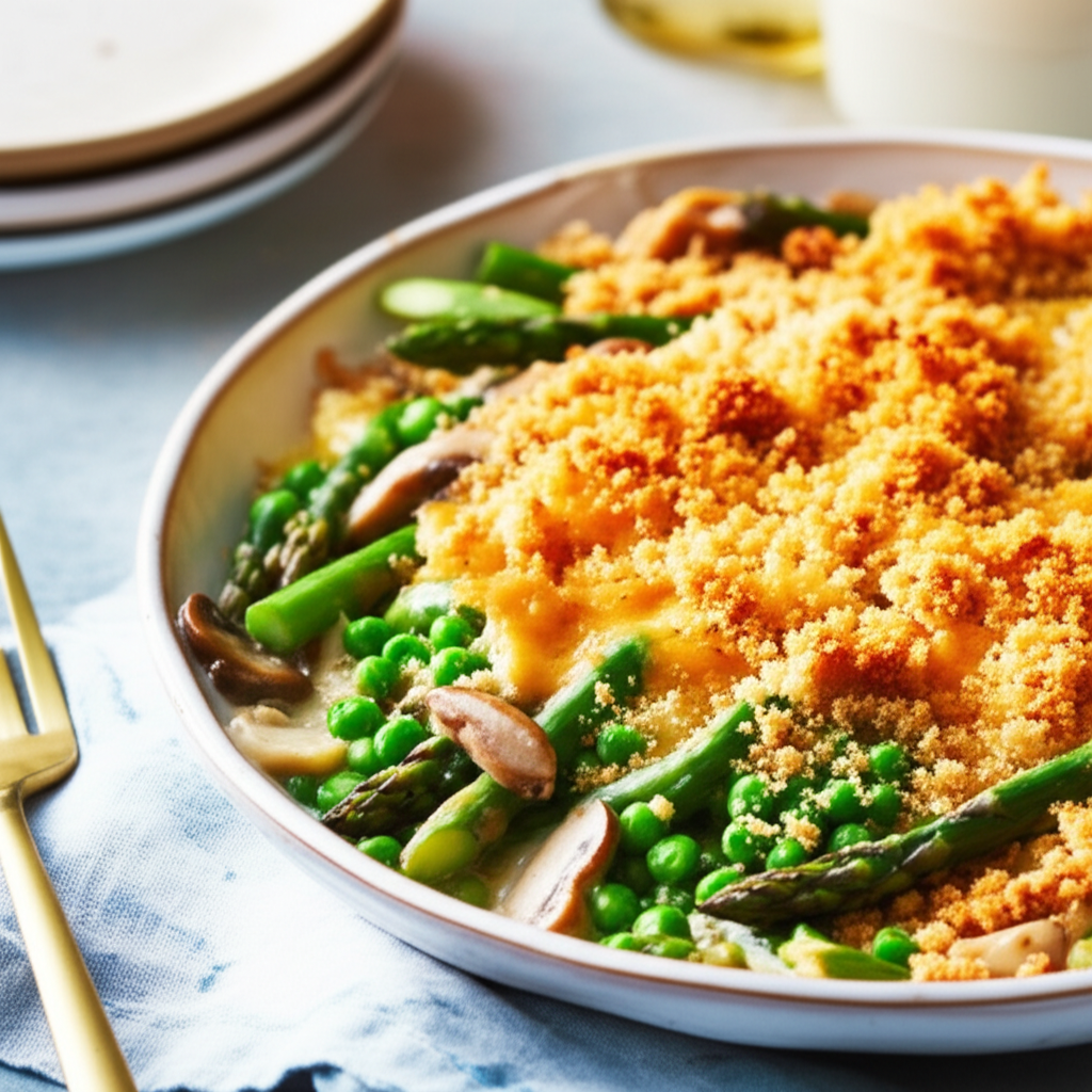 Asparagus And English Pea Casserole image