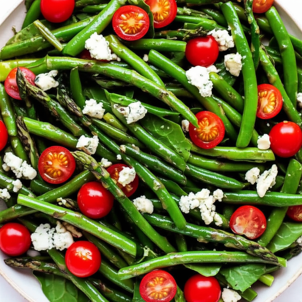 Asparagus And Green Bean Salad With Herb Dijon Dressing image