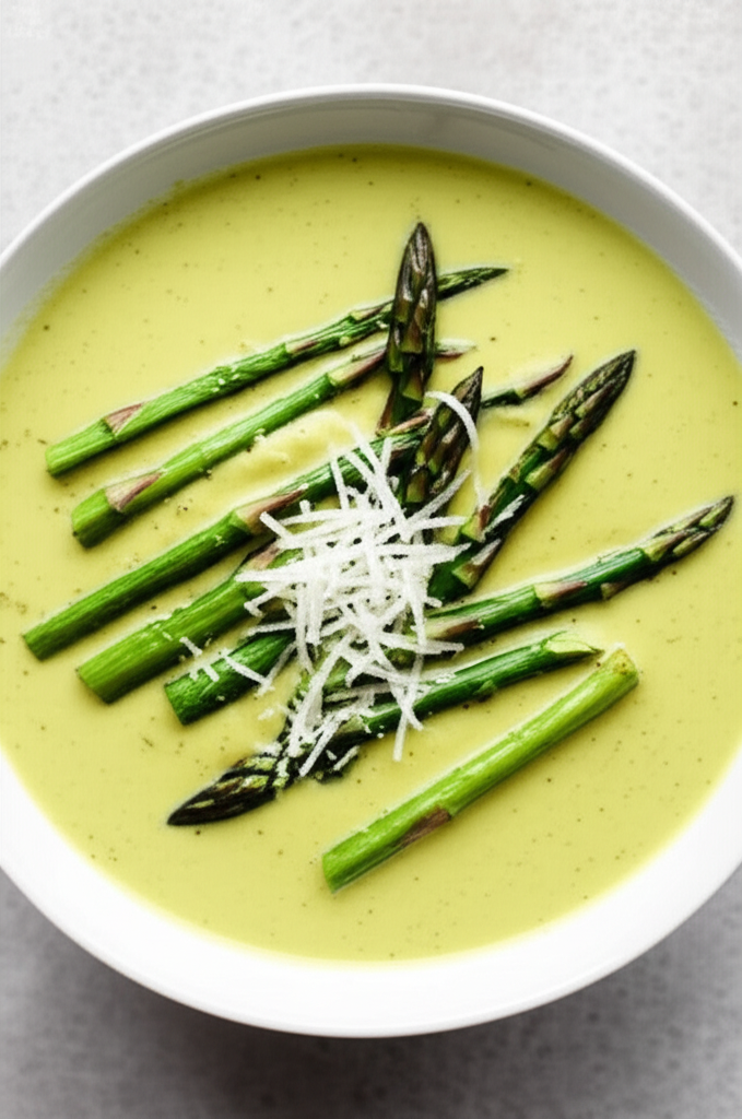 Asparagus And Leek Soup image