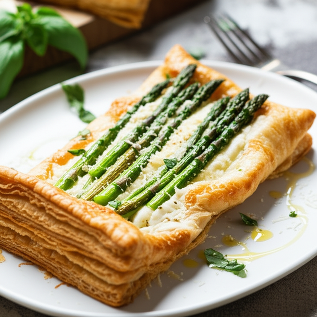 Asparagus And Parmesan Cream Pastry image