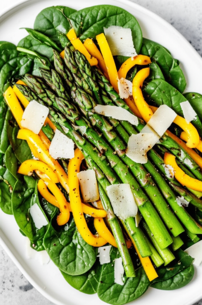 Asparagus And Spinach Salad image