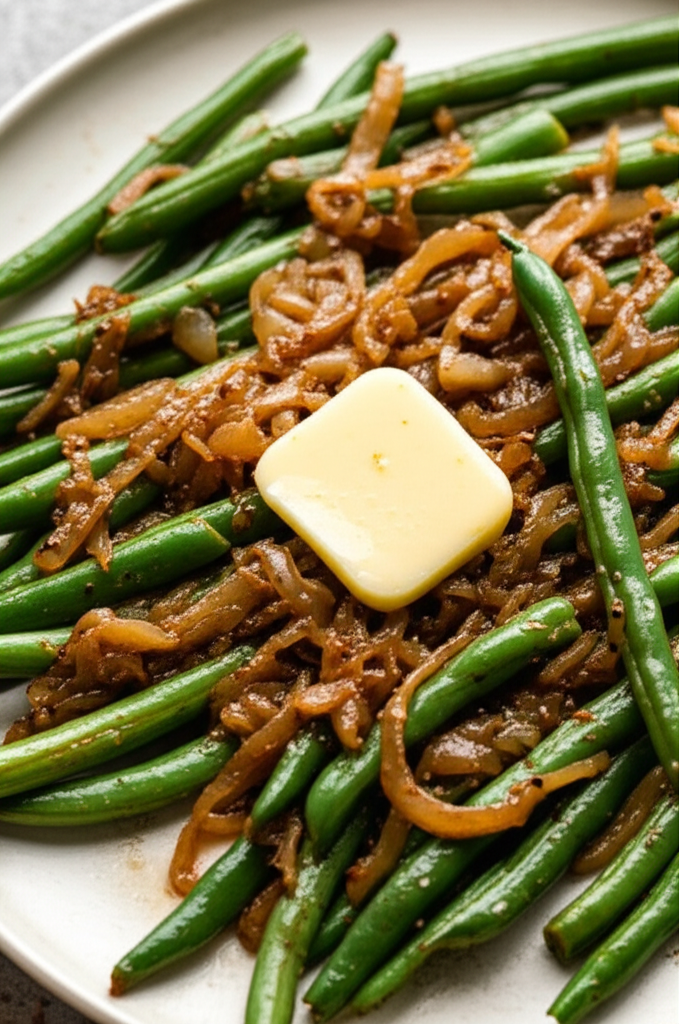 Green Beans With Caramelized Onions image