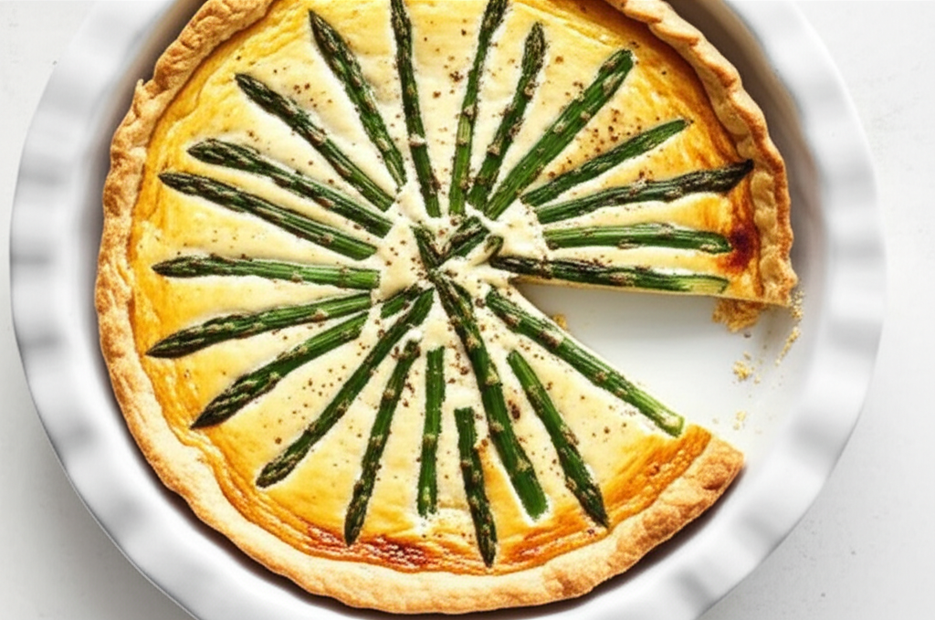 Asparagus Brie Quiche image