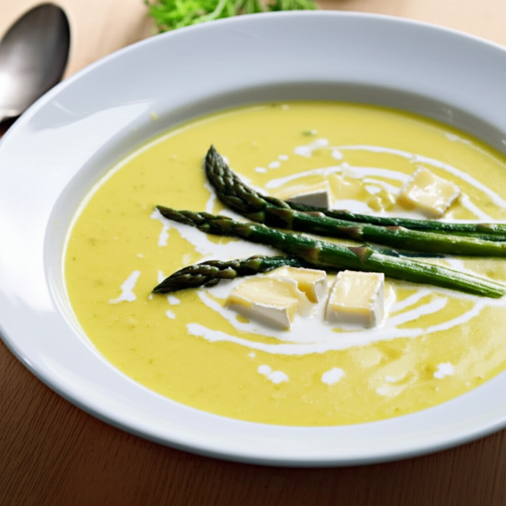 Asparagus Brie Soup image