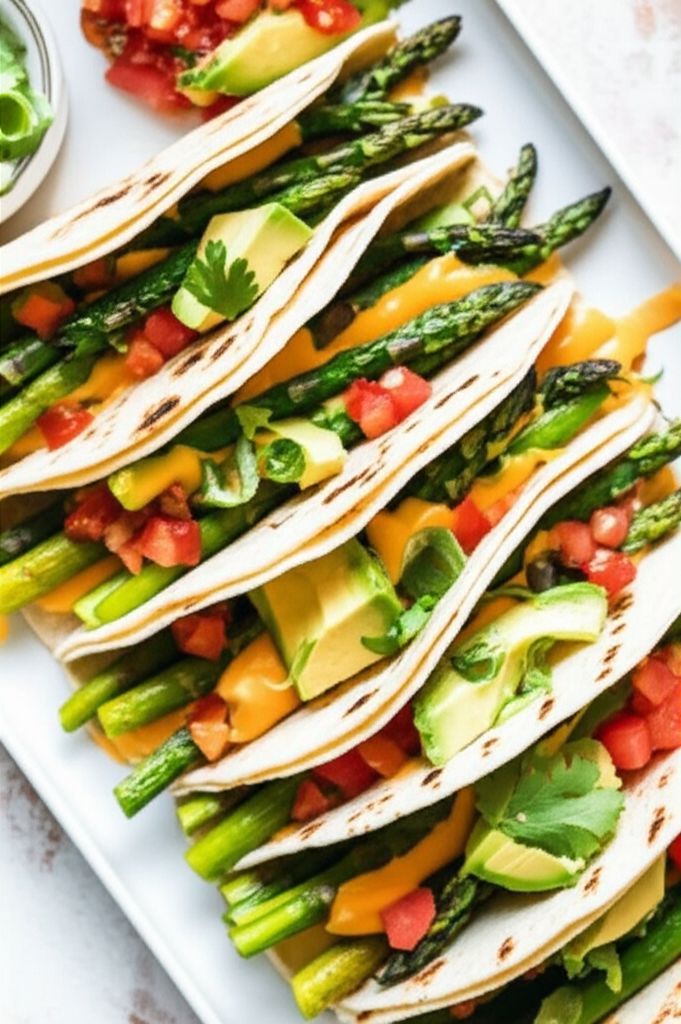 Asparagus Cheese Tacos image