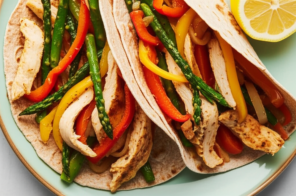 Asparagus Chicken Fajitas image