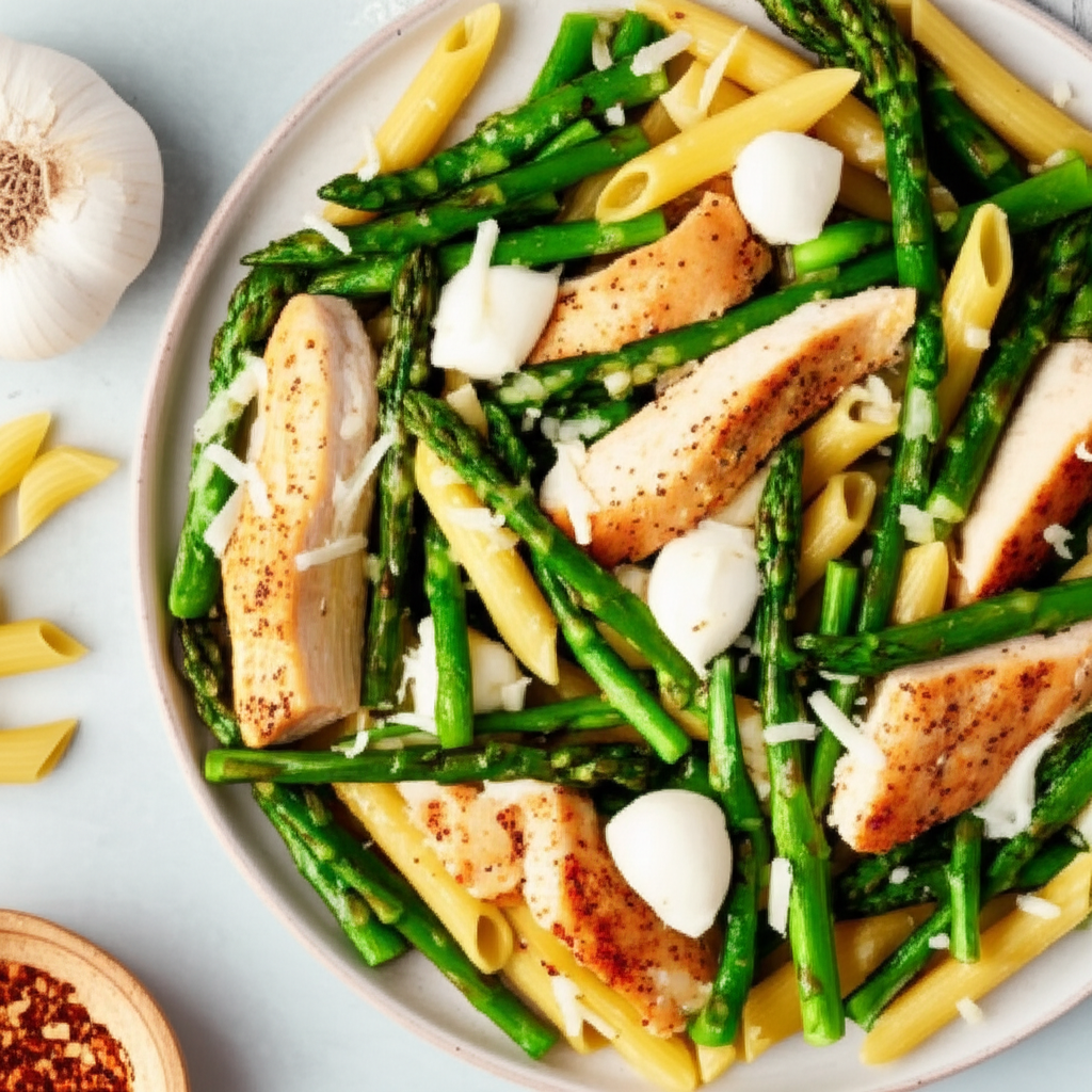 Asparagus Chicken Pasta image
