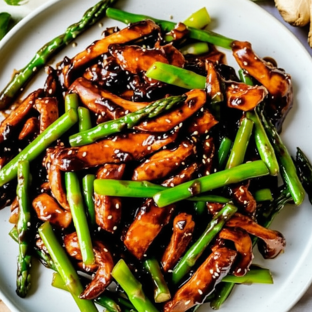 Asparagus Chicken With Black Bean Sauce image