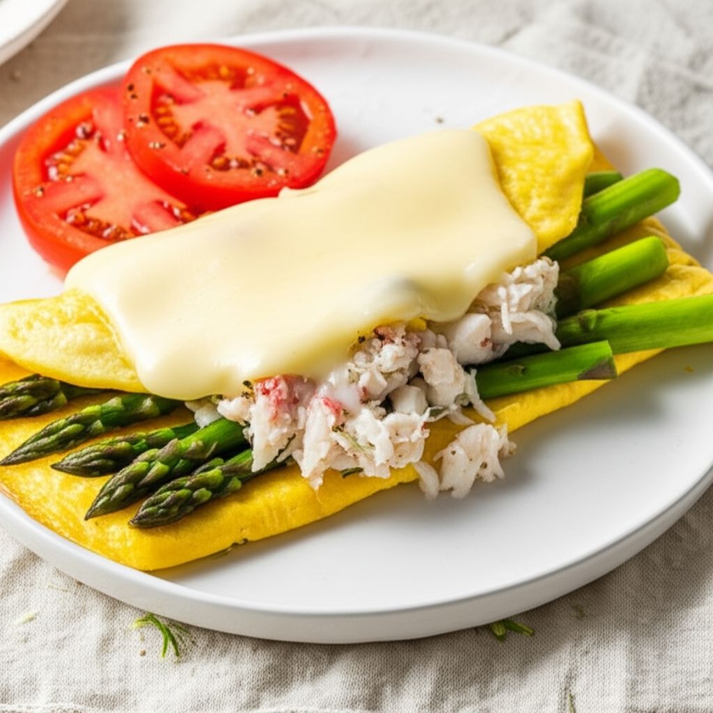 Asparagus Crab Omelets image