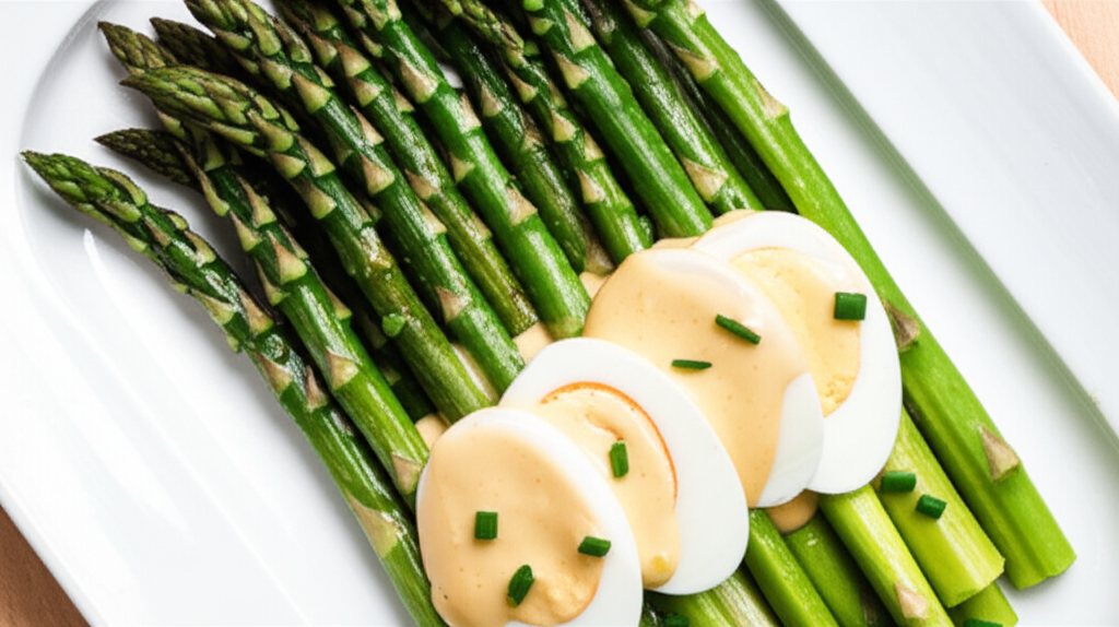 Asparagus Fans With Mustard Sauce image