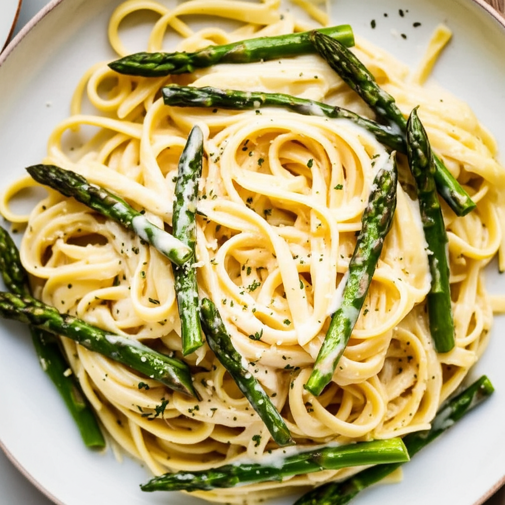 Asparagus Fettuccine image